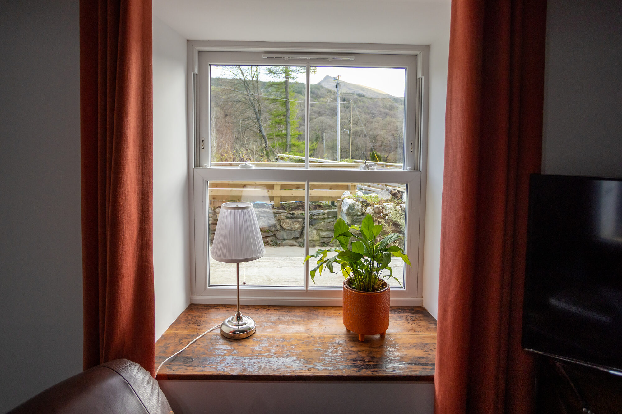 View of Moel Siabod ridge from window