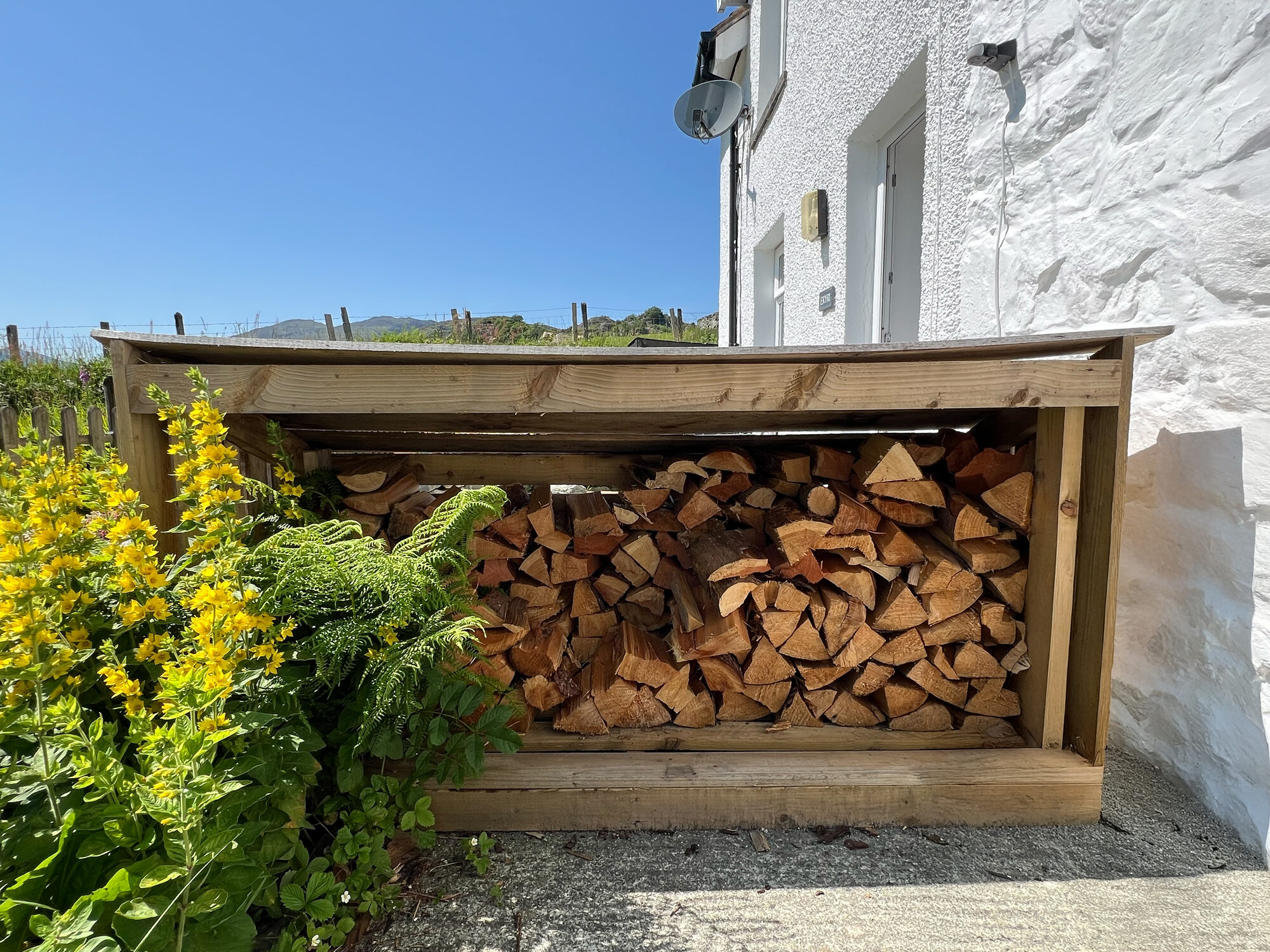 Woodstore for guests in Capel Curig